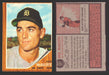 1962 Topps Baseball Trading Card You Pick Singles #500-#598 VG/EX #	527 Dick McAuliffe - Detroit Tigers RC  - TvMovieCards.com