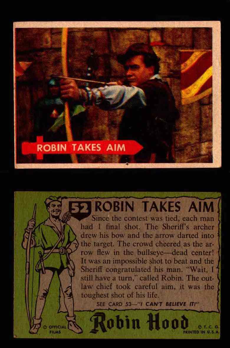 1957 Robin Hood Topps Vintage Trading Cards You Pick Singles #1-60 #52  - TvMovieCards.com