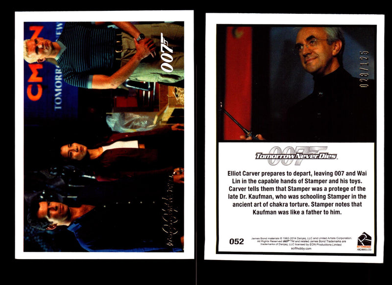 James Bond Archives 2014 Tomorrow Never Dies Gold Parallel Card You Pick Singles #52  - TvMovieCards.com