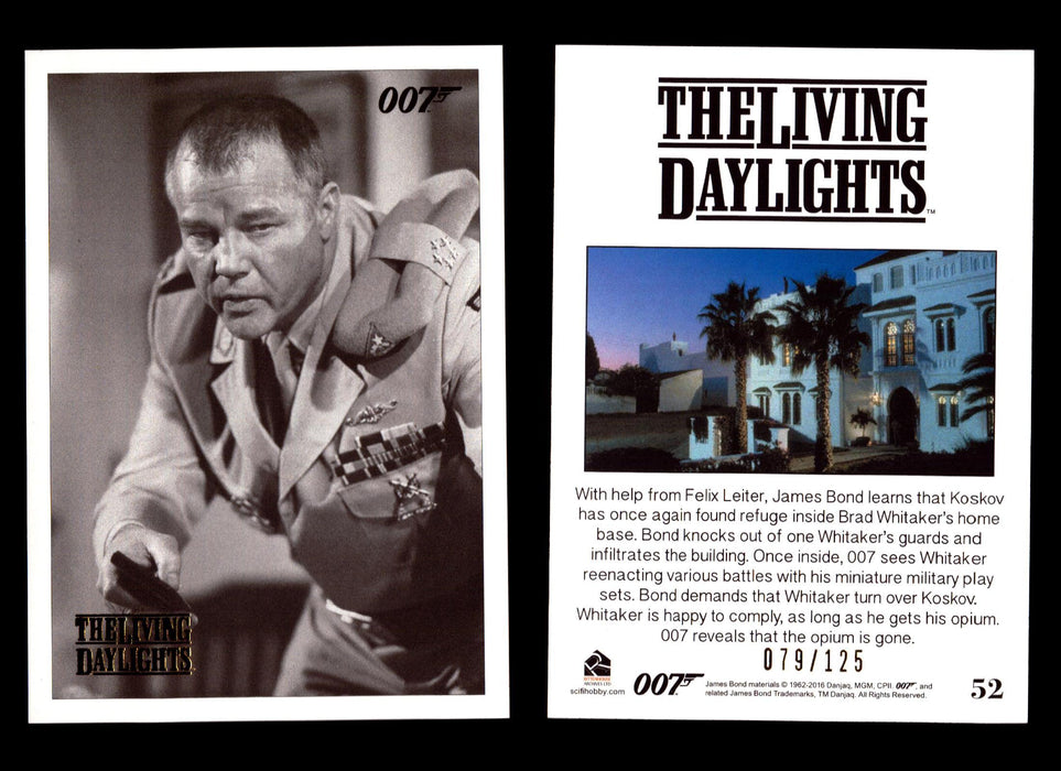James Bond Archives The Living Daylights Gold Parallel Card You Pick Single 1-55 #52  - TvMovieCards.com