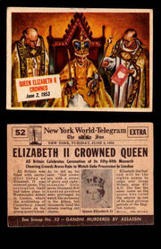 1954 Scoop Newspaper Series 1 Topps Vintage Trading Cards You Pick Singles #1-78 52   Queen Elizabeth II Crowned  - TvMovieCards.com