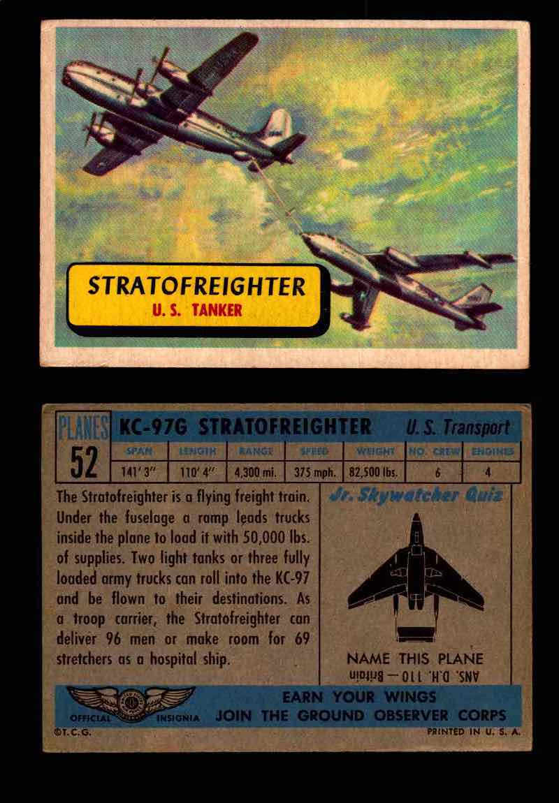 1957 Planes Series I Topps Vintage Card You Pick Singles #1-60 #52  - TvMovieCards.com