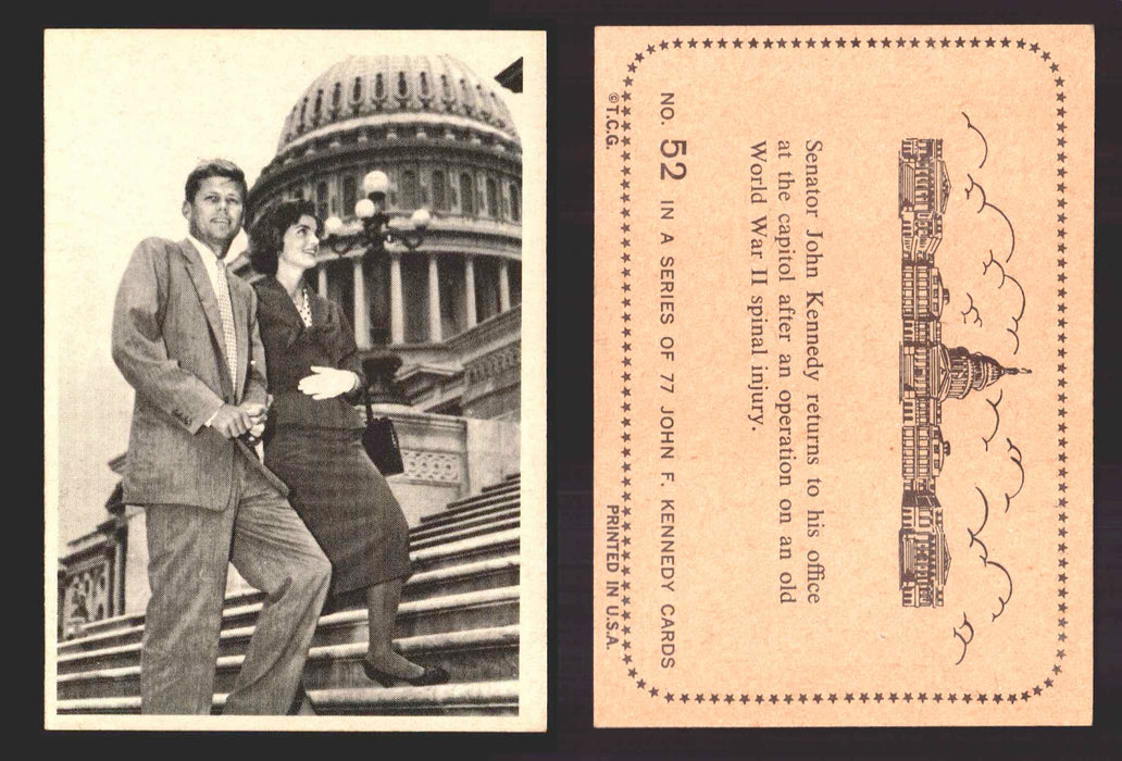 1964 The Story of John F. Kennedy JFK Topps Trading Card You Pick Singles #1-77 #52  - TvMovieCards.com