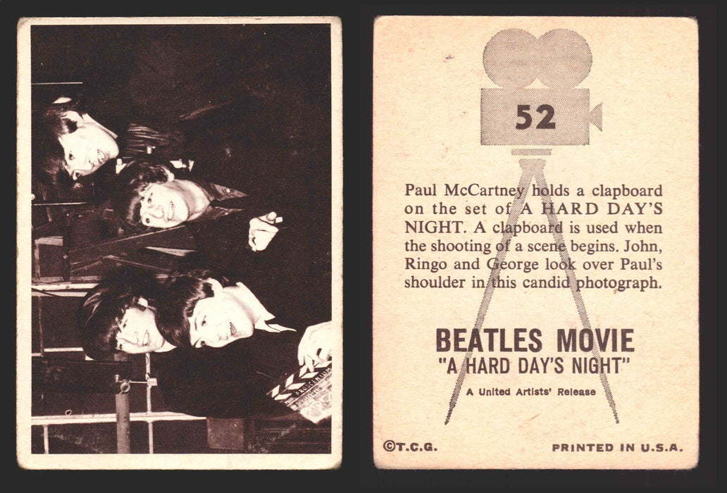 Beatles A Hard Days Night Movie Topps 1964 Vintage Trading Card You Pick Singles #52  - TvMovieCards.com