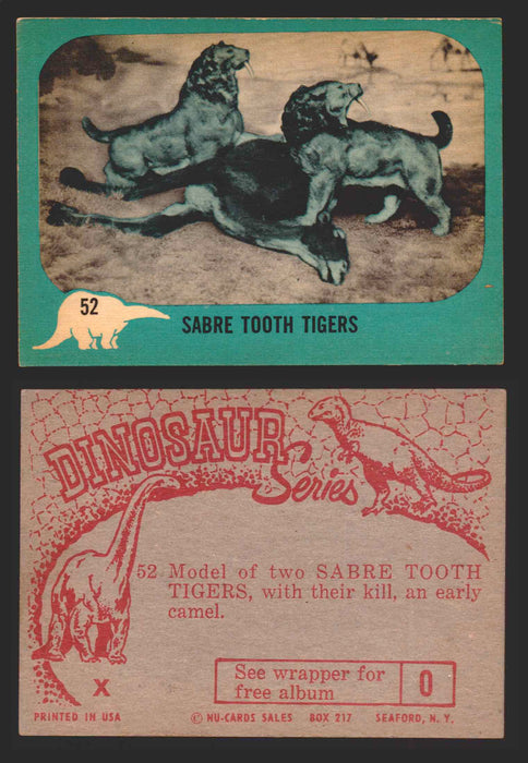 1961 Dinosaur Series Vintage Trading Card You Pick Singles #1-80 Nu Card 52	Sabre Tooth Tigers  - TvMovieCards.com