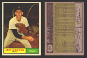 1961 Topps Baseball Trading Card You Pick Singles #500-#589 VG/EX #	531 Jim Coates - New York Yankees  - TvMovieCards.com