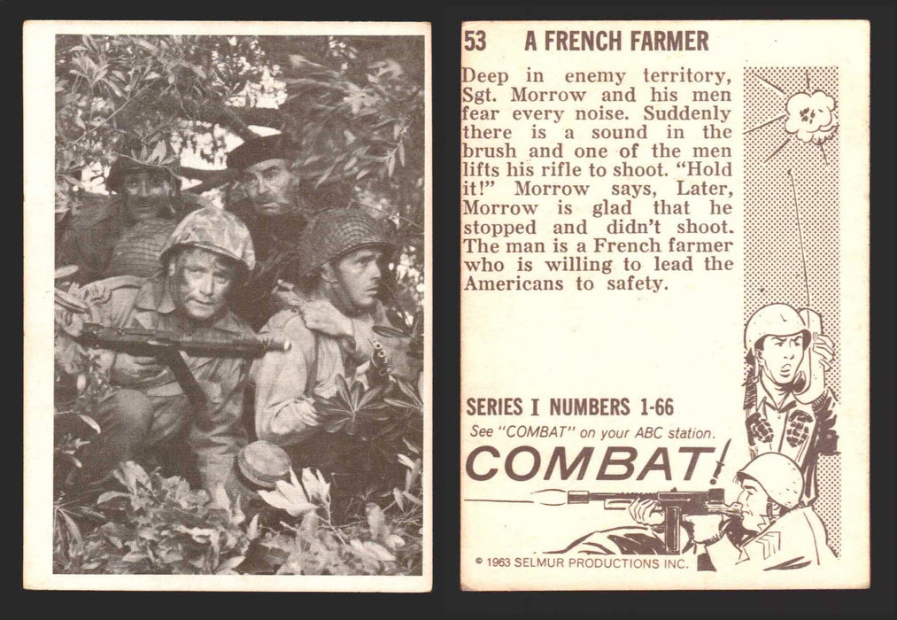 1963 Combat Series I Donruss Selmur Vintage Card You Pick Singles #1-66 53   A French Farmer  - TvMovieCards.com
