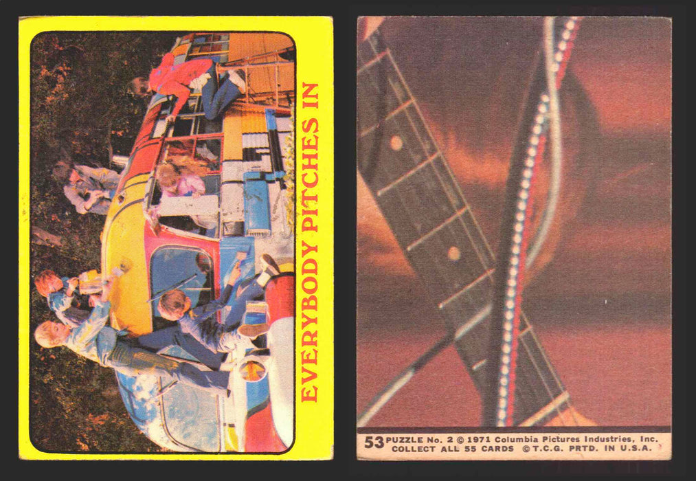 1971 The Partridge Family Series 1 Yellow You Pick Single Cards #1-55 Topps USA 53   Everybody Pitches In  - TvMovieCards.com