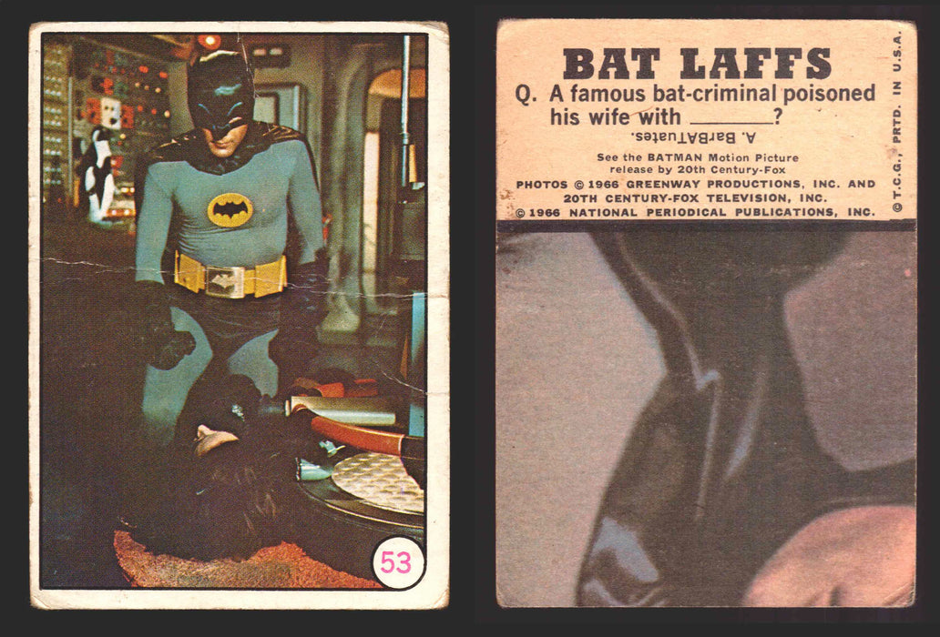 Batman Bat Laffs Vintage Trading Card You Pick Singles #1-#55 Topps 1966 #53  - TvMovieCards.com