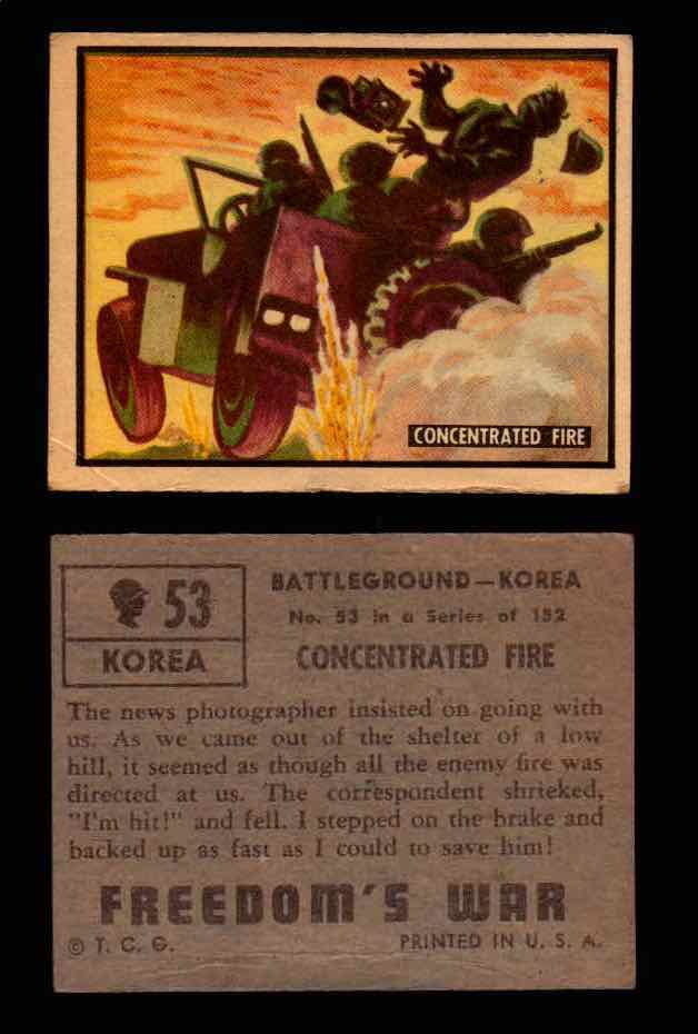 1950 Freedom's War Korea Topps Vintage Trading Cards You Pick Singles #1-100 #53  - TvMovieCards.com