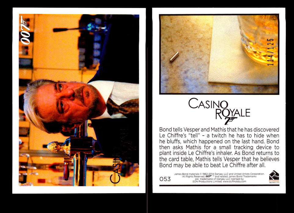 James Bond Archives 2014 Casino Royal Gold Parallel Card You Pick Number #53  - TvMovieCards.com