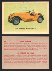 1959 Parkhurst Old Time Cars Vintage Trading Card You Pick Singles #1-64 V339-16 53	1920 Mercer Raceabout  - TvMovieCards.com