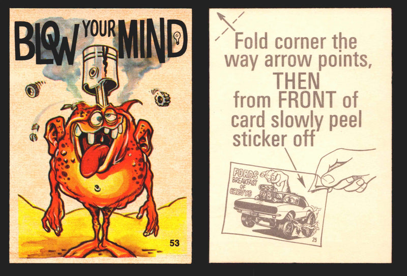 1970 Odd Rods All Stars Sticker Trading Card Donruss #1-#66 You Pick Singles   - TvMovieCards.com
