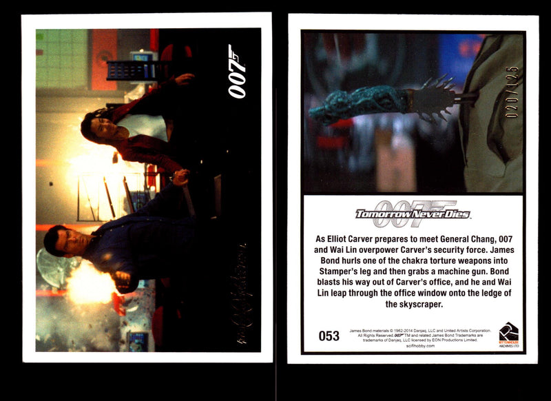 James Bond Archives 2014 Tomorrow Never Dies Gold Parallel Card You Pick Singles #53  - TvMovieCards.com