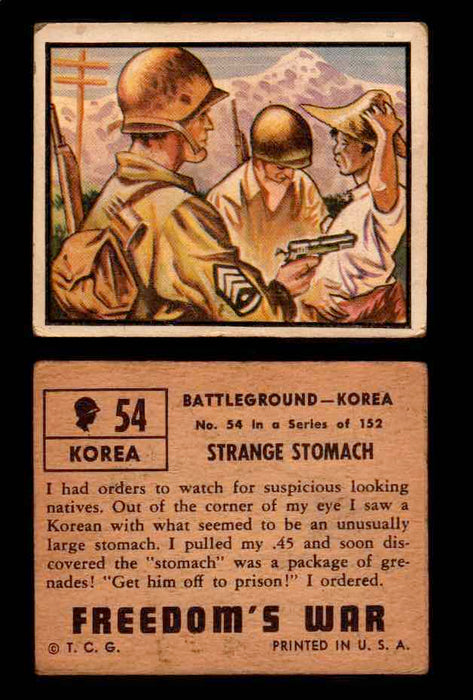 1950 Freedom's War Korea Topps Vintage Trading Cards You Pick Singles #1-100 #54  - TvMovieCards.com