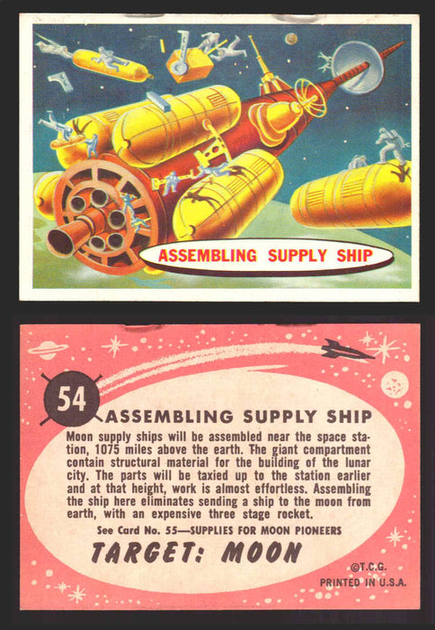 Space Cards Target Moon Cards Topps Trading Cards #1-88 You Pick Singles 54   Assembling Supply Ship  - TvMovieCards.com