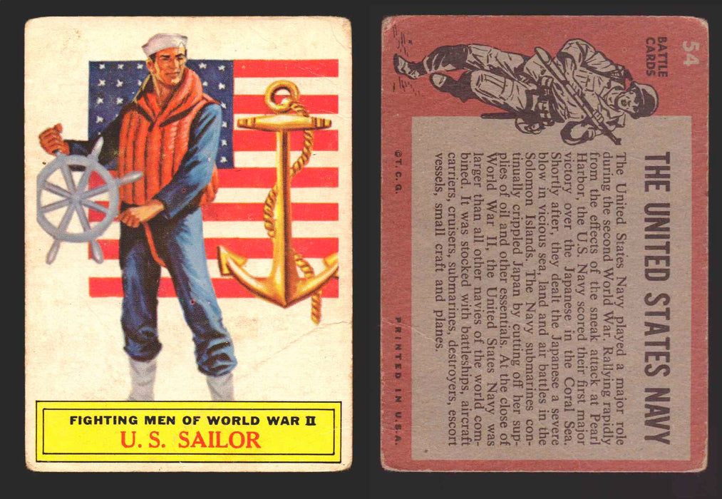 1965 Battle World War II Vintage Trading Card You Pick Singles #1-66 Topps #	54 (creased)  - TvMovieCards.com