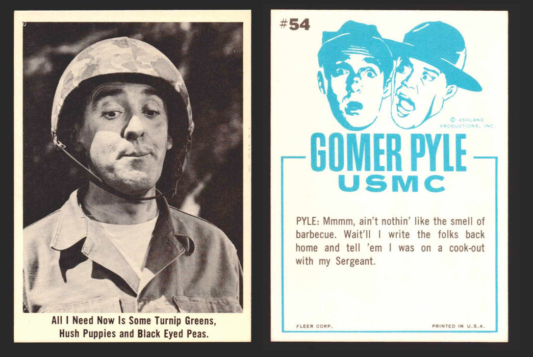 1965 Gomer Pyle Vintage Trading Cards You Pick Singles #1-66 Fleer 54   All I need now is some turnip greens  hush puppies  - TvMovieCards.com