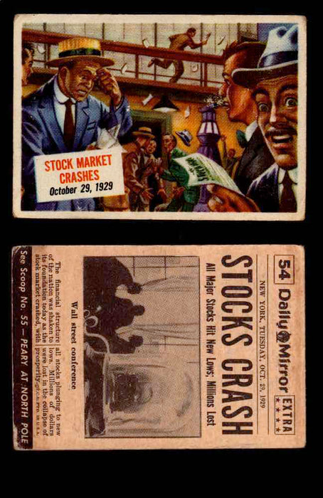 TOPPS 1954 SCOOP CARD #60 ACROBAT CROSSES NIAGARA, SEPTEMBER 14, 1860