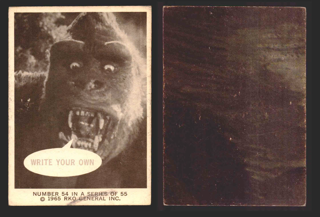 1966 King Kong Donruss RKO Vintage Trading Cards You Pick Singles #1-55 54   Write your own  - TvMovieCards.com