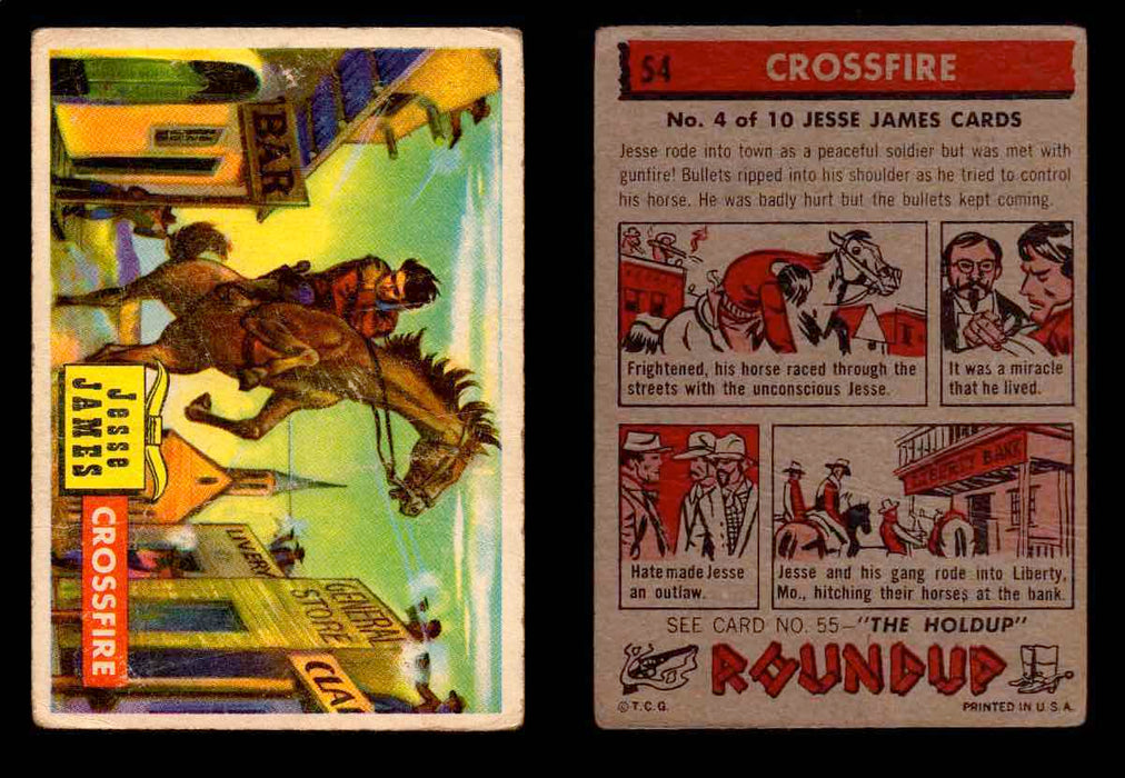 1956 Western Roundup Topps Vintage Trading Cards You Pick Singles #1-80 #54  - TvMovieCards.com