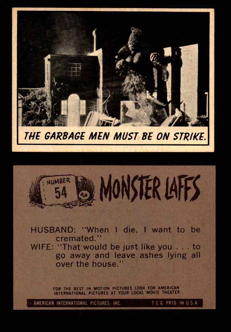 Monster Laffs 1966 Topps Vintage Trading Card You Pick Singles #1-66 #54  - TvMovieCards.com