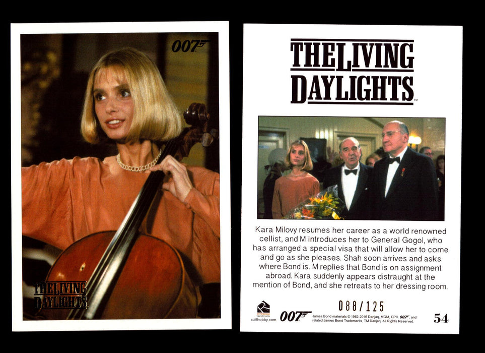James Bond Archives The Living Daylights Gold Parallel Card You Pick Single 1-55 #54  - TvMovieCards.com