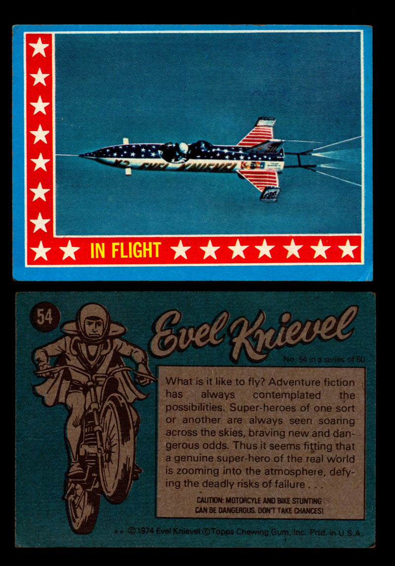 Evel Knievel Topps 1974 Vintage Trading Cards You Pick Singles #1-60 #54  - TvMovieCards.com