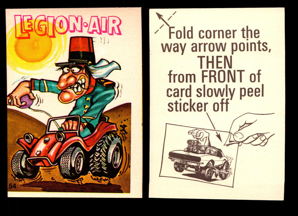 Fabulous Odd Rods Vintage Sticker Cards 1973 #1-#66 You Pick Singles #54   Legion-Air  - TvMovieCards.com