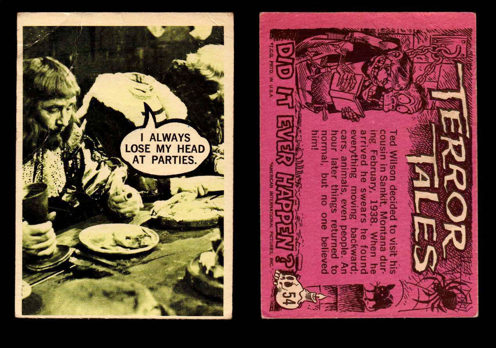 1967 Movie Monsters Terror Tales Vintage Trading Cards You Pick Singles #1-88 #54  - TvMovieCards.com