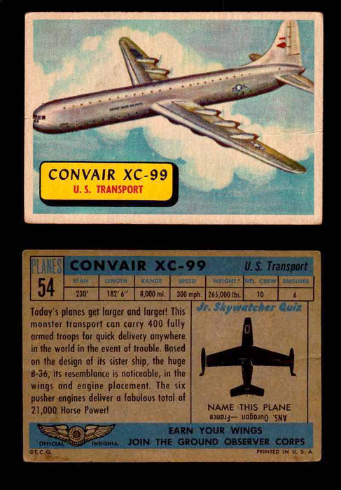 1957 Planes Series I Topps Vintage Card You Pick Singles #1-60 #54  - TvMovieCards.com