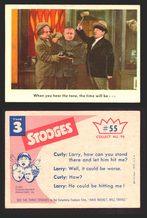 1959 Three 3 Stooges Fleer Vintage Trading Cards You Pick Singles #1-96 #55  - TvMovieCards.com