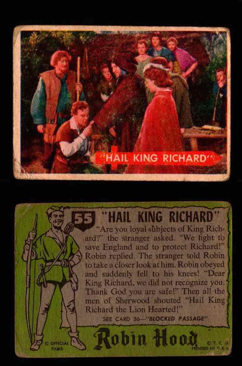 1957 Robin Hood Topps Vintage Trading Cards You Pick Singles #1-60 #55  - TvMovieCards.com