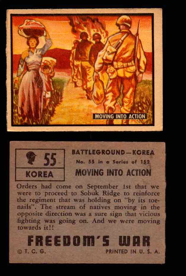 1950 Freedom's War Korea Topps Vintage Trading Cards You Pick Singles #1-100 #55  - TvMovieCards.com