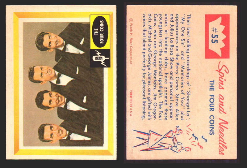 1960 Spins and Needles Vintage Trading Cards You Pick Singles #1-#80 Fleer 55   The Four Coins  - TvMovieCards.com