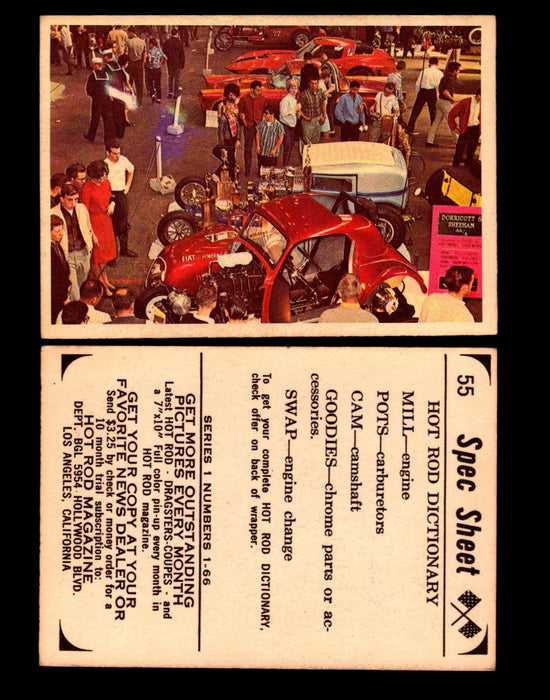 1965 Donruss Spec Sheet Vintage Hot Rods Trading Cards You Pick Singles #1-66 #55  - TvMovieCards.com