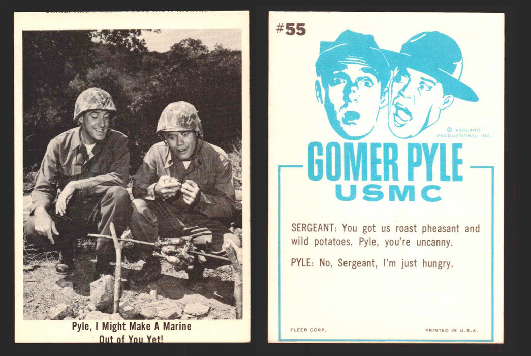 1965 Gomer Pyle Vintage Trading Cards You Pick Singles #1-66 Fleer 55   Pyle  I might make a Marine out of you yet!  - TvMovieCards.com