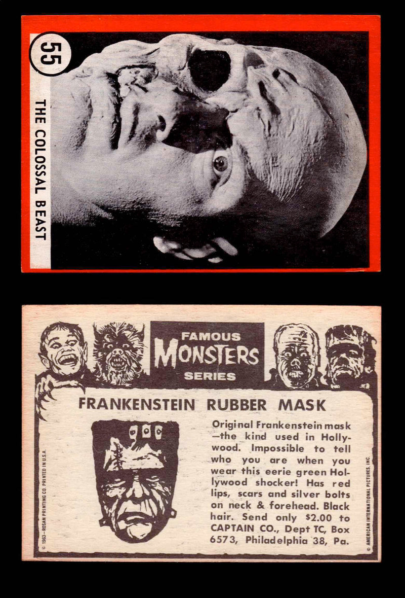 Famous Monsters 1963 Vintage Trading Cards You Pick Singles #1-64 #55  - TvMovieCards.com