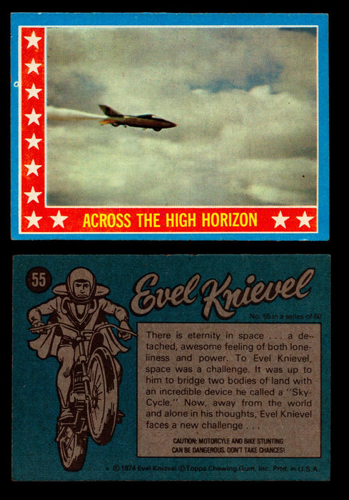 Evel Knievel Topps 1974 Vintage Trading Cards You Pick Singles #1-60 #55  - TvMovieCards.com