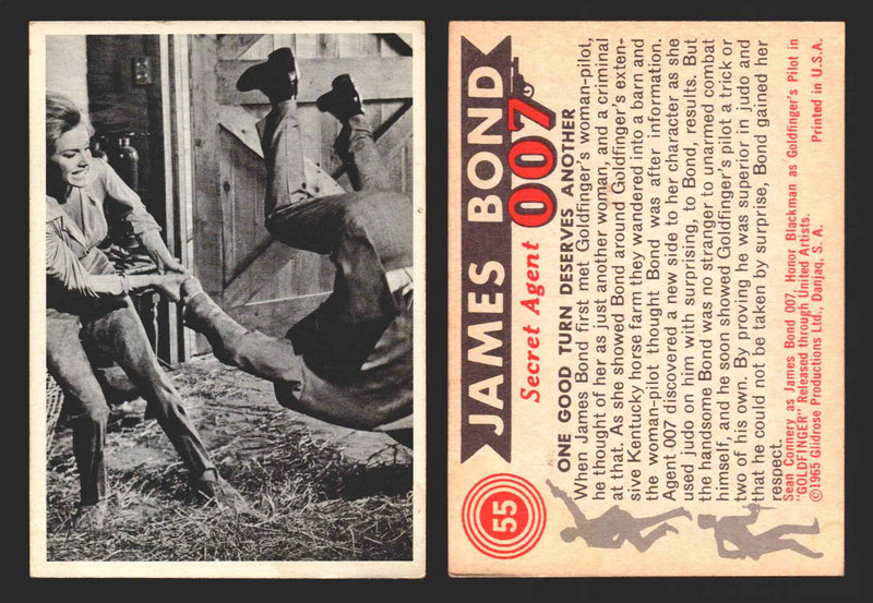 1965 James Bond 007 Glidrose Vintage Trading Cards You Pick Singles #1-66 55   One Good Turn Deserves Another  - TvMovieCards.com
