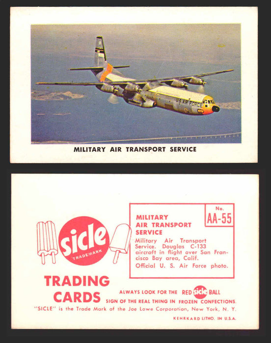 1959 Sicle Airplanes Joe Lowe Corp Vintage Trading Card You Pick Singles #1-#76 AA-55	Military Air Transport Service  - TvMovieCards.com