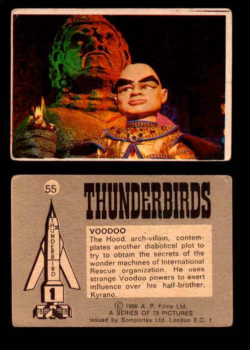 Thunderbirds Vintage Trading Card Singles #1-72 Somportex 1966 #55  - TvMovieCards.com