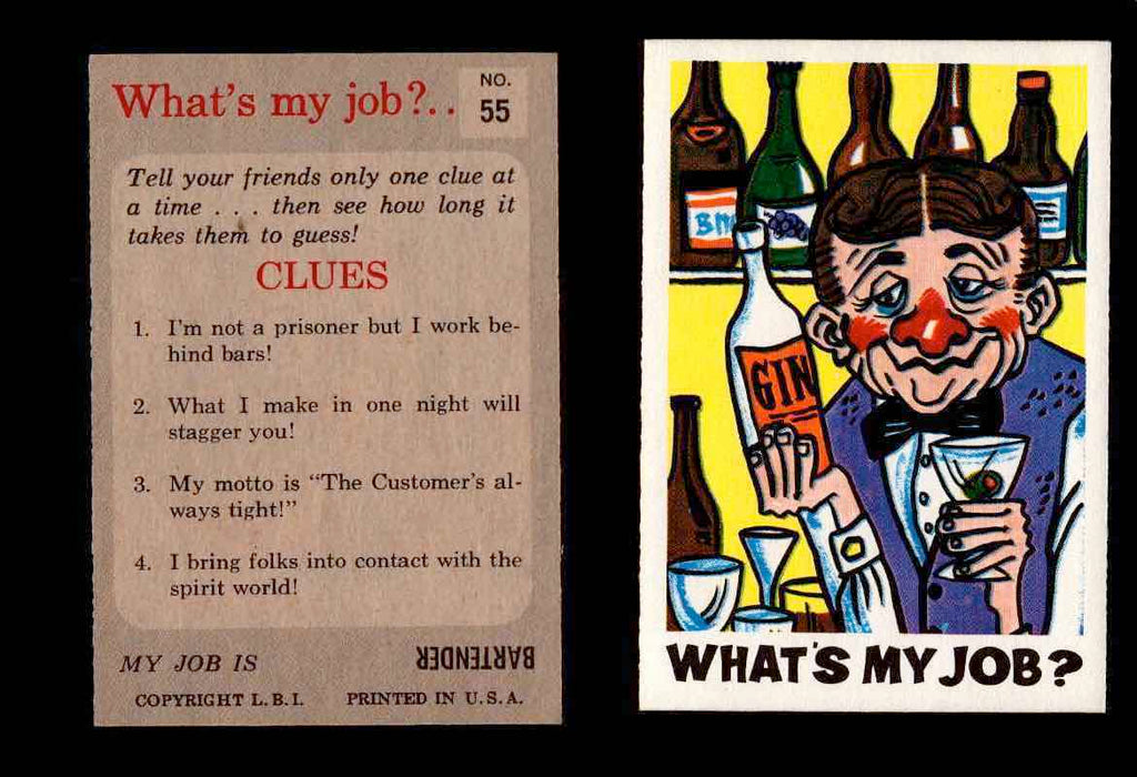 1965 What's my Job? Leaf Vintage Trading Cards You Pick Singles #1-72 #55  - TvMovieCards.com