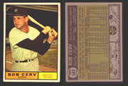 1961 Topps Baseball Trading Card You Pick Singles #500-#589 VG/EX #	563 Bob Cerv - New York Yankees  - TvMovieCards.com