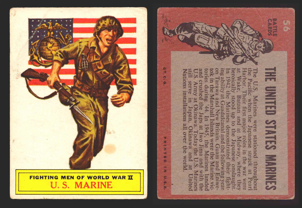 1965 Battle World War II Vintage Trading Card You Pick Singles #1-66 Topps #	56 (creased)  - TvMovieCards.com