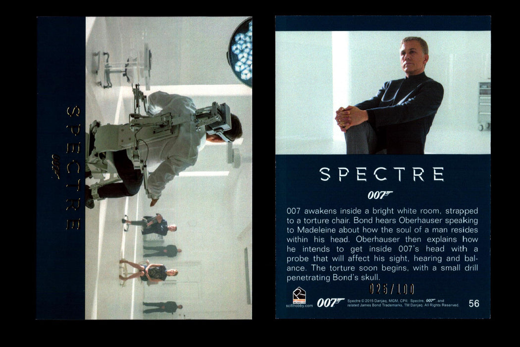 James Bond Archives 2016 Spectre Gold Parallel Card You Pick Singles #1-#76 #56  - TvMovieCards.com