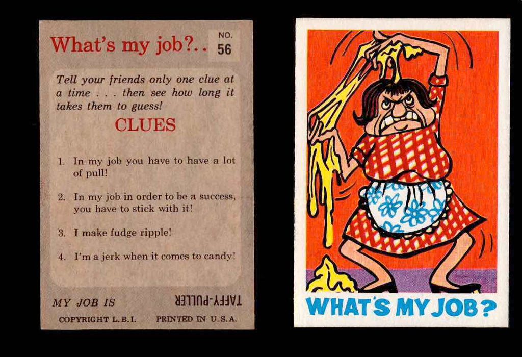1965 What's my Job? Leaf Vintage Trading Cards You Pick Singles #1-72 #56  - TvMovieCards.com