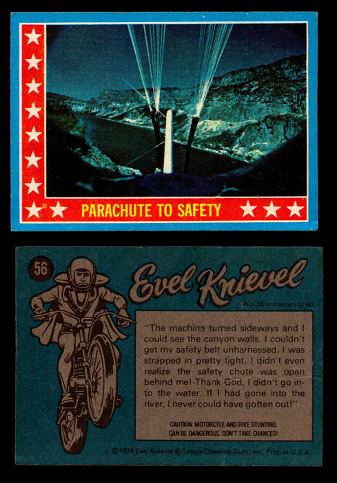 Evel Knievel Topps 1974 Vintage Trading Cards You Pick Singles #1-60 #56  - TvMovieCards.com