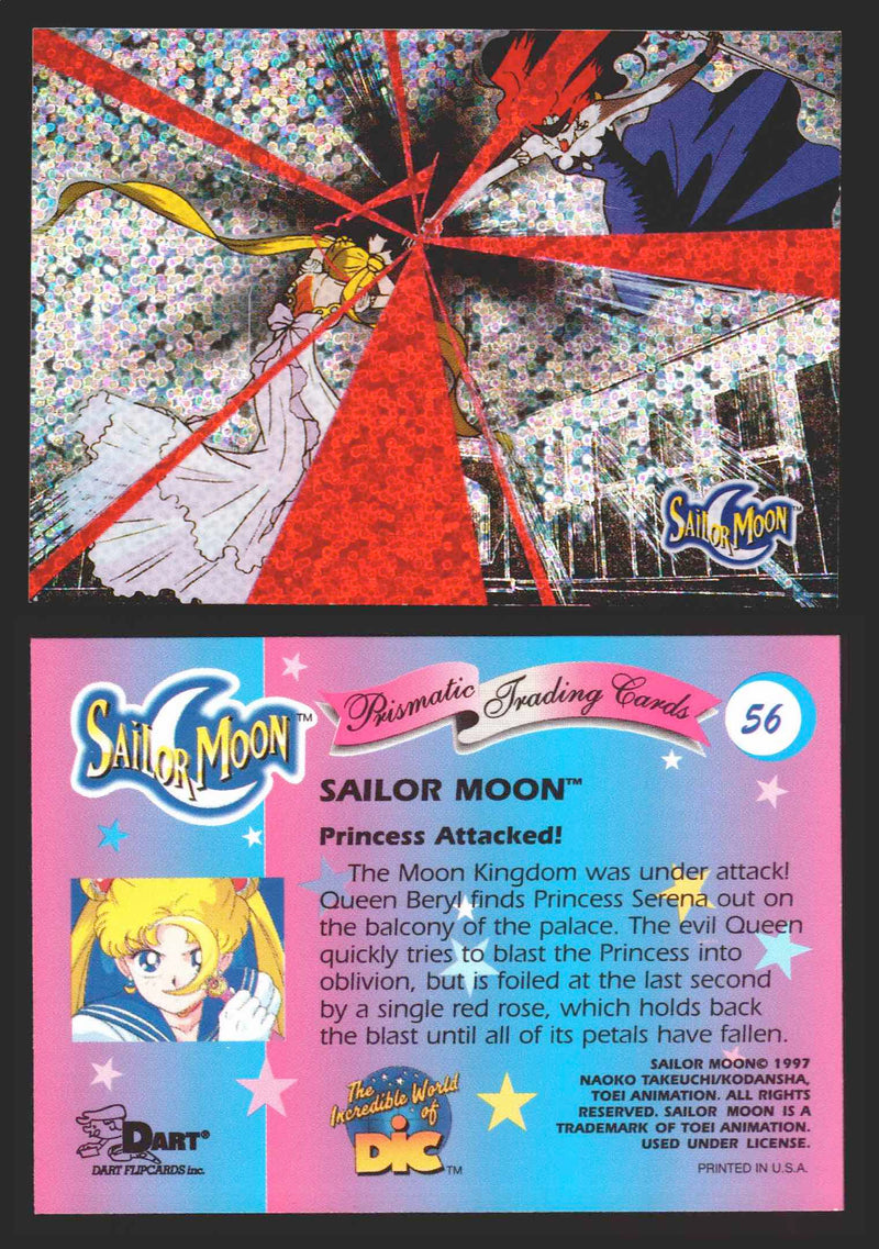 1997 Sailor Moon Prismatic You Pick Trading Card Singles #1-#72 Cracked 56   Princess Attacked!  - TvMovieCards.com