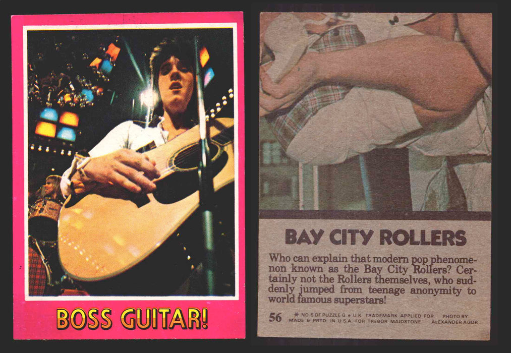 1975 Bay City Rollers Vintage Trading Cards You Pick Singles #1-66 Trebor 56   Boss Guitar!  - TvMovieCards.com